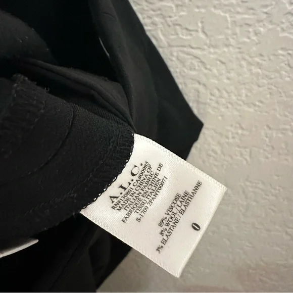 ALC Black High Waist Angelo Tapered Pants size 0